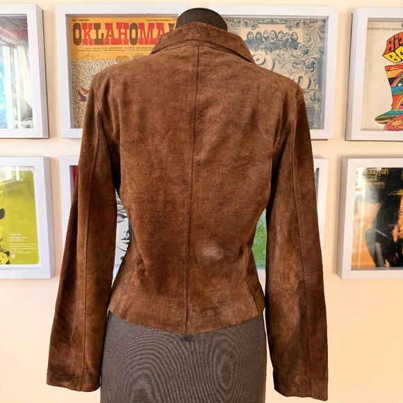 Vintage 90s Brown Suede Shirt Jackey - Picture 3 of 12
